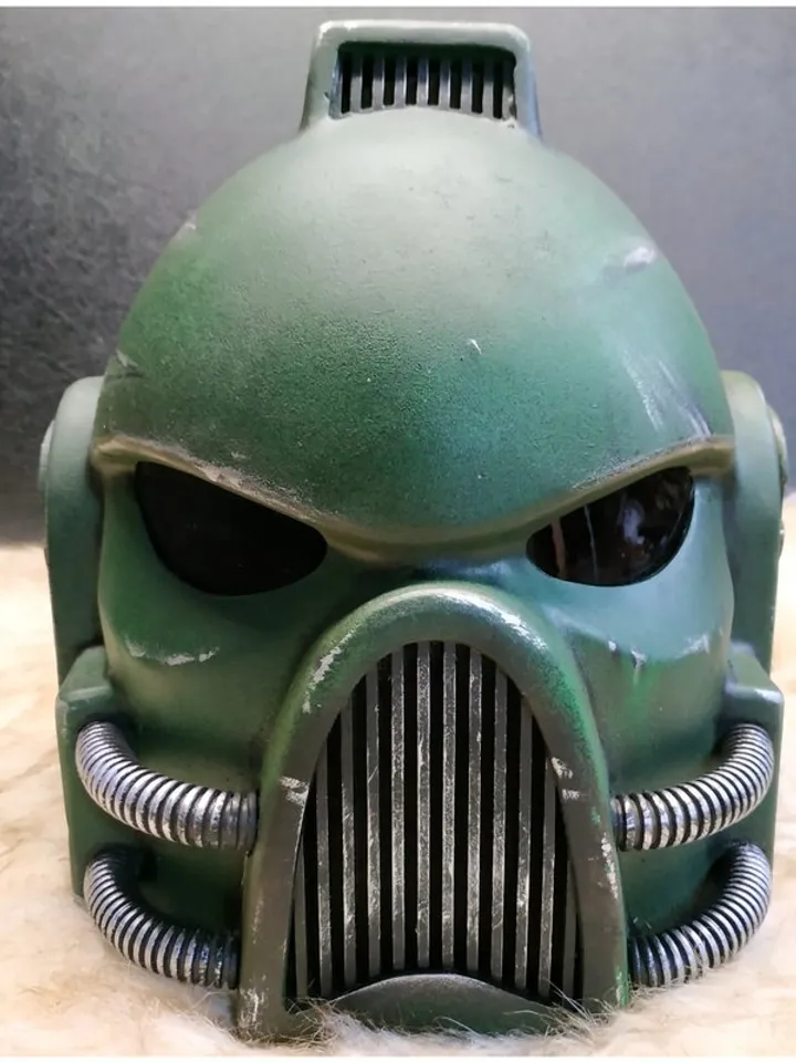 Space Marine - Dark Angel Cosplay - w40k helmet - paintball helmet - LED eyes -