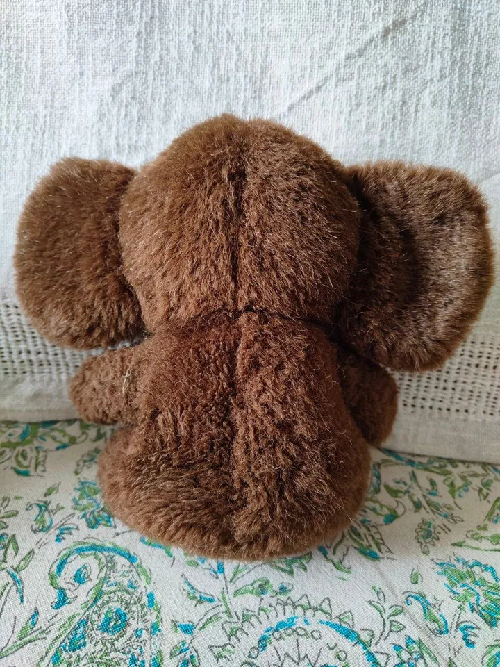 old toy Cheburashka,Soviet plush vintage,Cheburashka,toy for children,gift for collector,toy with history,retro,rare toy