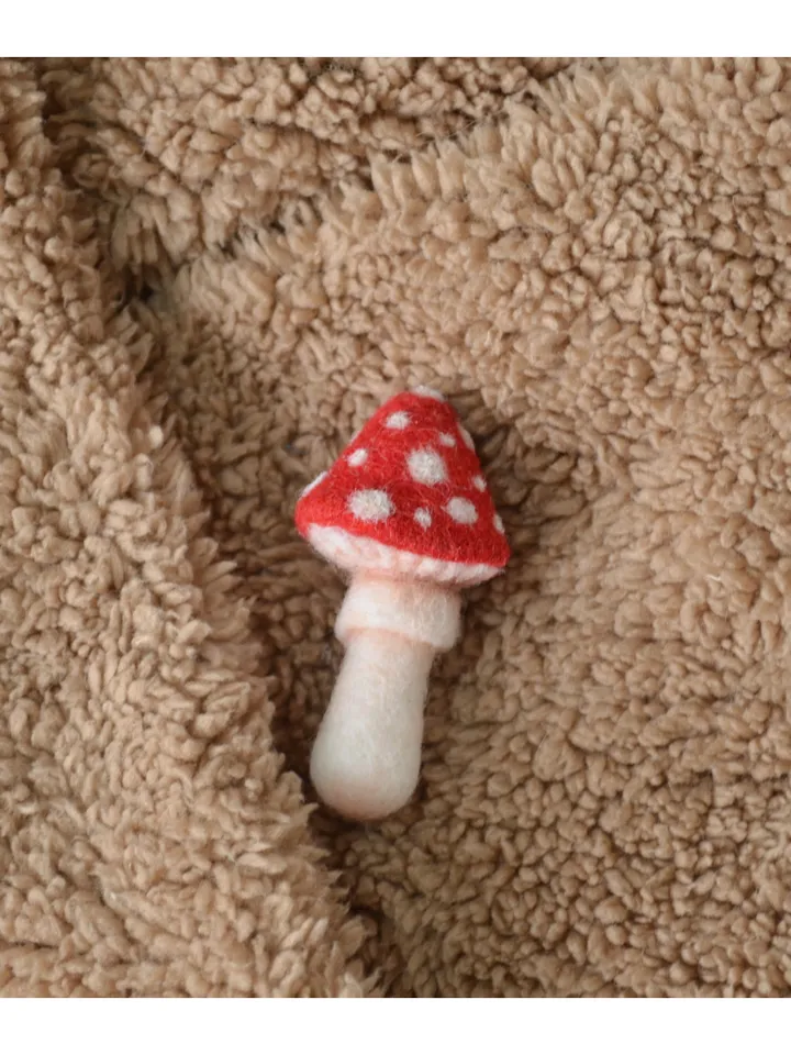 Handmade mushroom brooch
