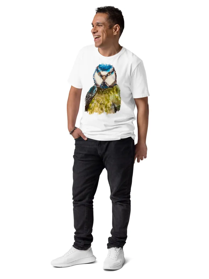 Bird Unisex organic cotton t-shirt,made with my original watercolor artwork,wearable gifts for birds lovers,unique handmade unisex gifts