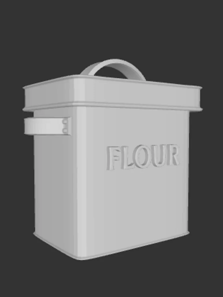 3D MODEL Miniature flour can model ready to print