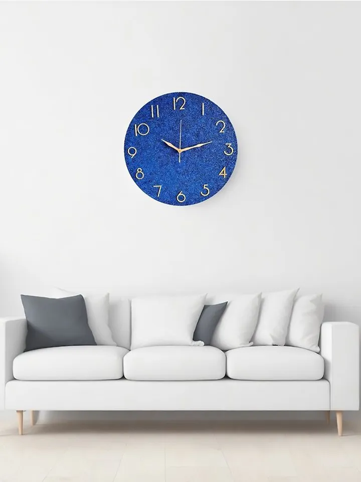 Large wall clock 50 cm, Marble wall clock, Custom wall clock, Silent wall clock