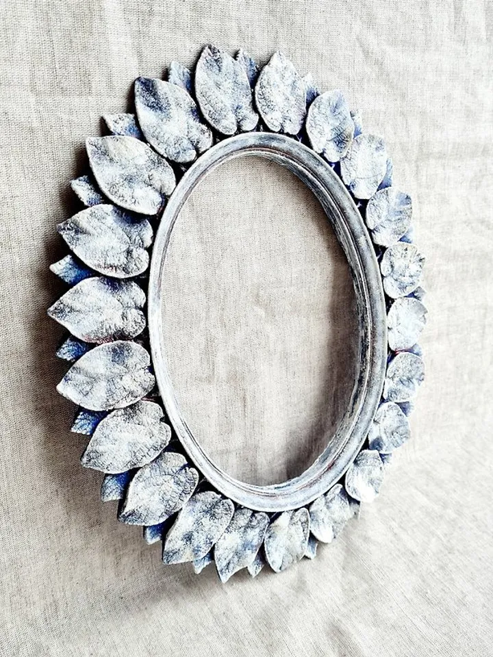 Ornate wall frame White wall decor Moon and Stars doll Girl wall art for nursery