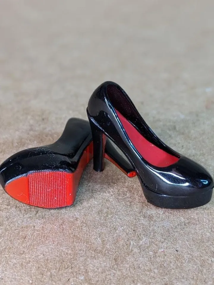 Black heels shoes for fashion female dolls (Color Infusion, MH)