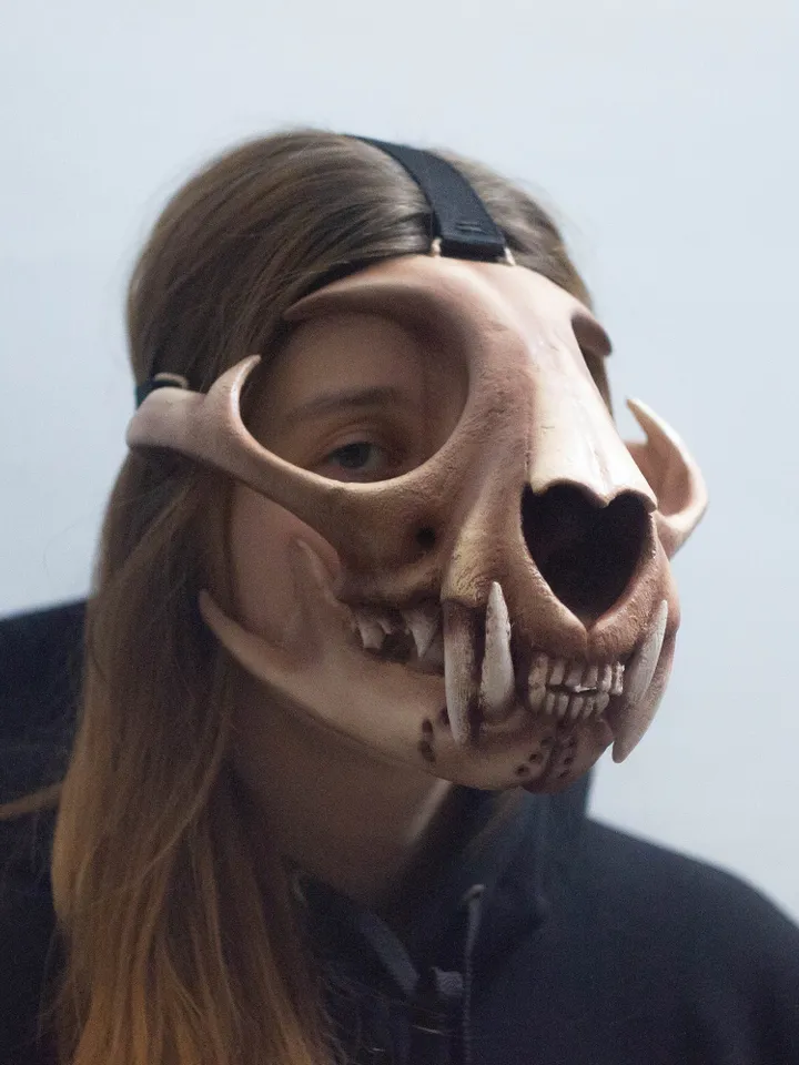 Lynx Skull Mask, realistic lynx mask, Horror Mask, Animal Skull Mask, resin skull mask, Big cat mask, pagan mask, ritual mask, shamanic mask