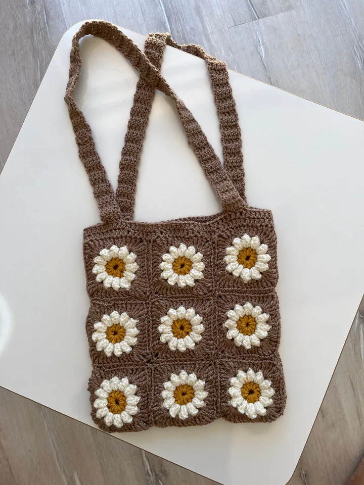 Crochet pattern bag, Daisy bag crochet pattern , crochet bag, crochet bag pattern, crochet summer bag pattern PDF