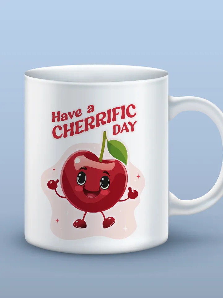 Cute Cherry Character Design, Have a Cherrific Day, Gift Cut Files, Sublimation Design, Trendy Cute and Groovy Aesthetic Design for T-shirt