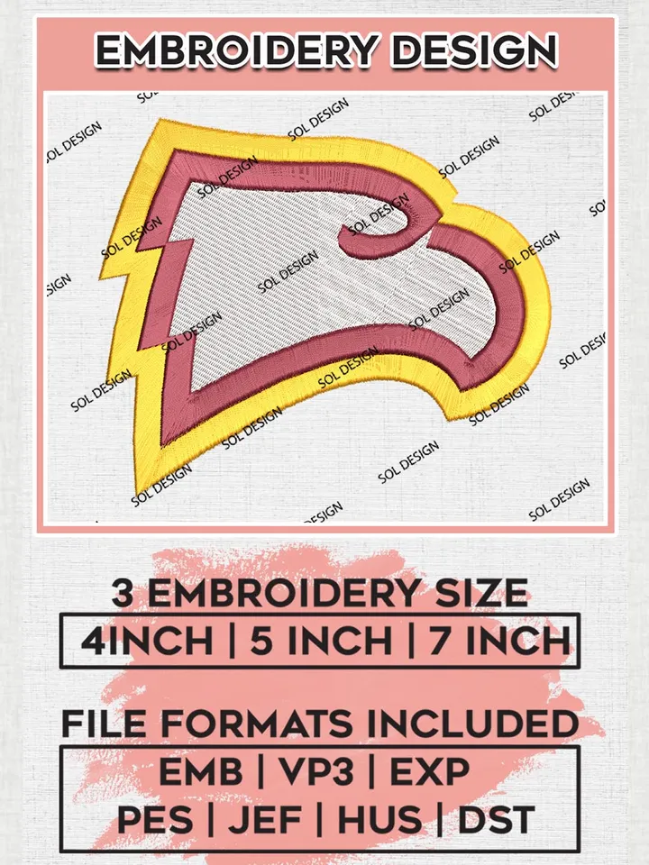 Winthrop Eagles Logo Machine Embroidery Design, NCAA Winthrop Eagles Embroidery Design Design files, NCAA Embroidery Designs, NCAA Machine Embroidery Designs, Digital Download