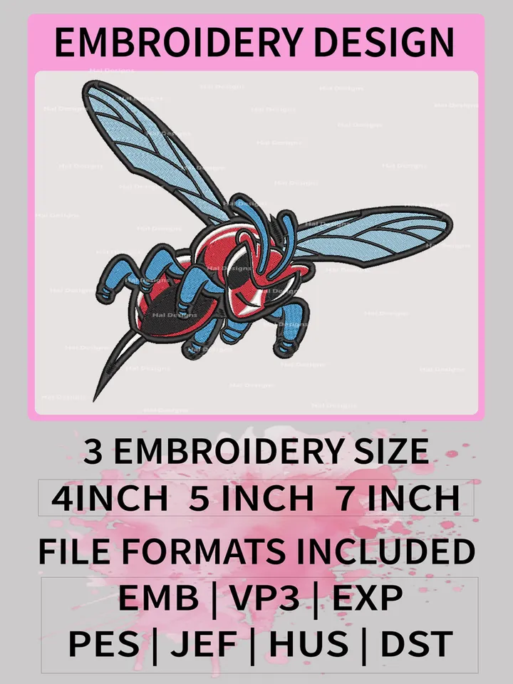 NCAA Delaware State Hornets Embroidery Files | Machine Embroidery Designs