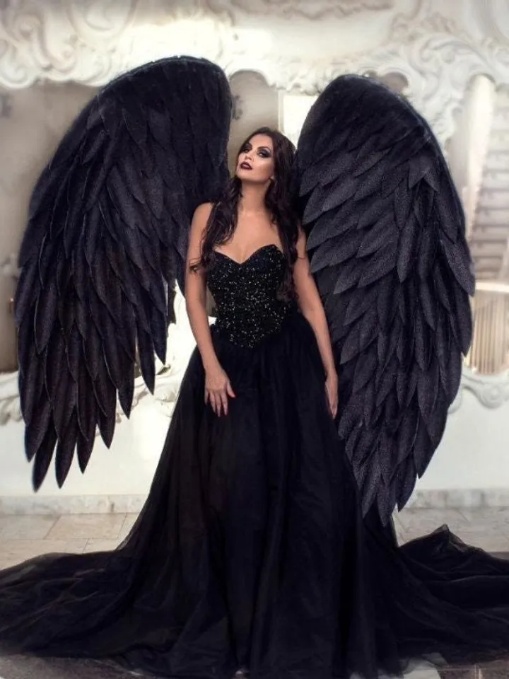 black wings, black angel wings, halloween wings, maleficent wings, costume wings, cosplay
