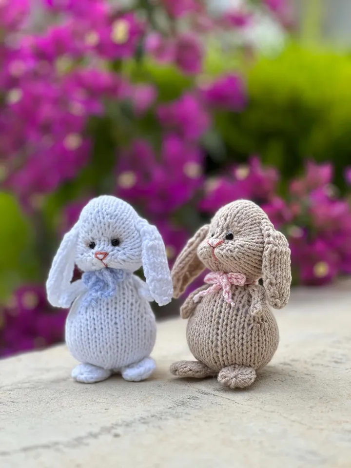 PDF Rabbit Knitting Pattern, Knitted Toy Tutorial, Knitted Animal Pattern, Hare