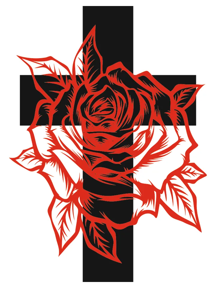 Floral cross svg, Cross bundle svg, Faith cross svg, Roses and cross svg, Flower cross svg