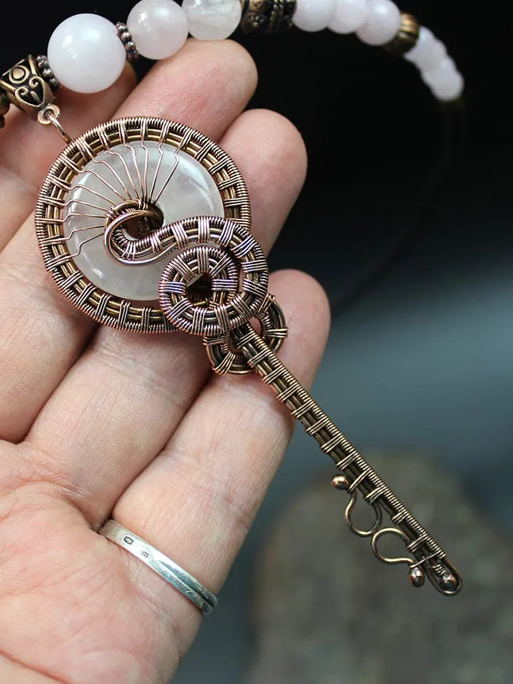 Handmade necklace with pendant Key.