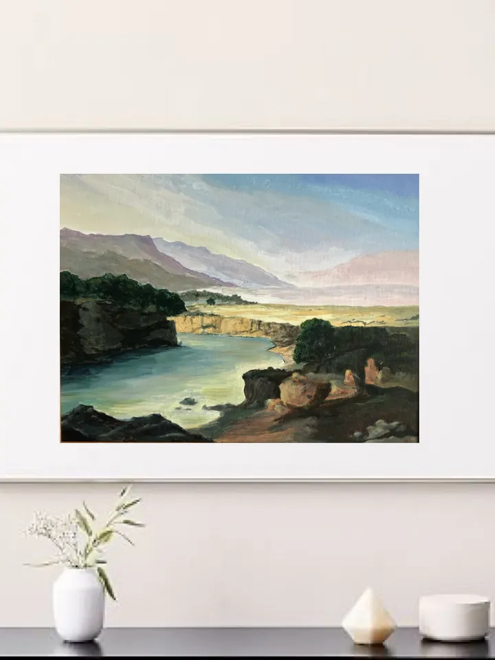 Holy land wall art modern artwork landscape 12 by 16 inches original acrylic painting hand painted