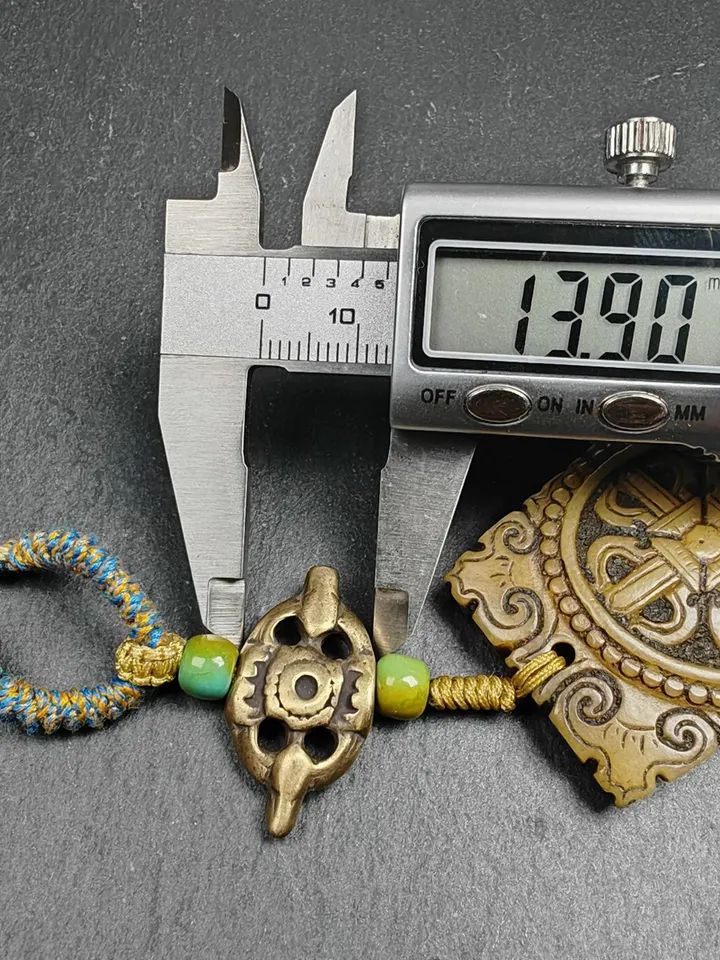 Authentic Cross Vajra Mandala Kapala Pendant,Gandhanra Old Tibetan Amulet,45mm × 36mm
