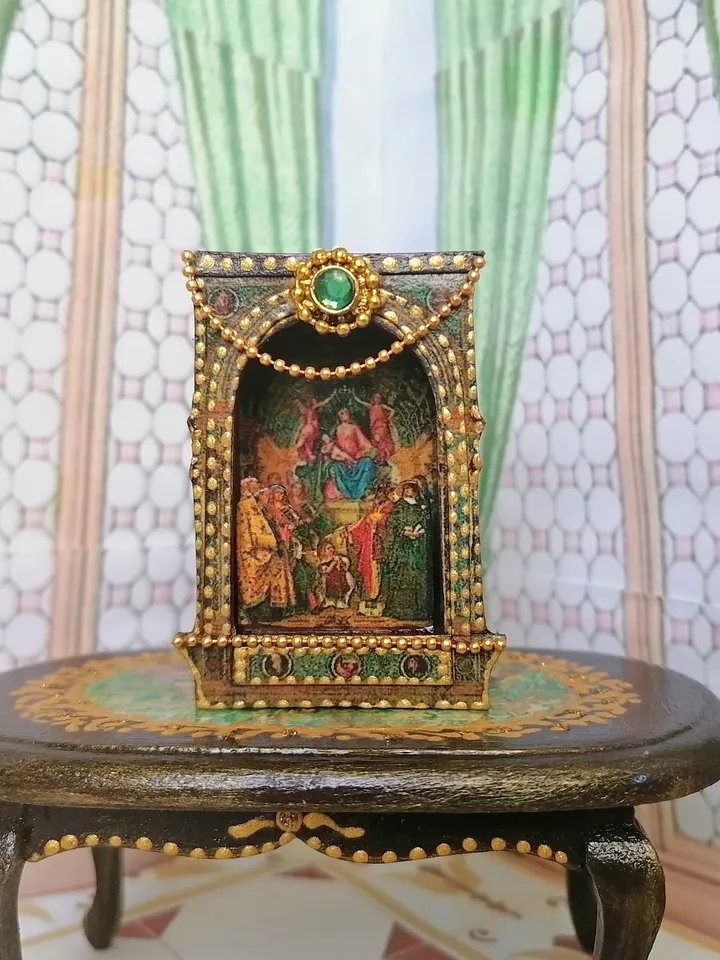 Nativity scene. Christmas miniature. Dollhouse miniature. 1:12.handmade. Christmas. Christmas present. Christmas nativity scene.