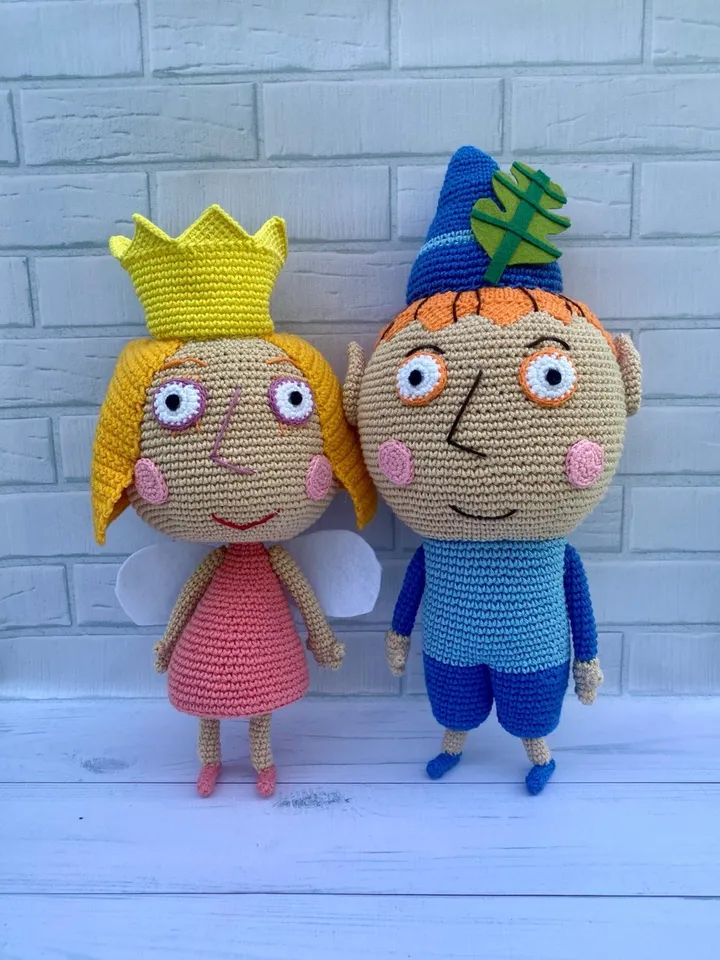Elf Ben and Princess Holly PDF crochet pattern amigurumi