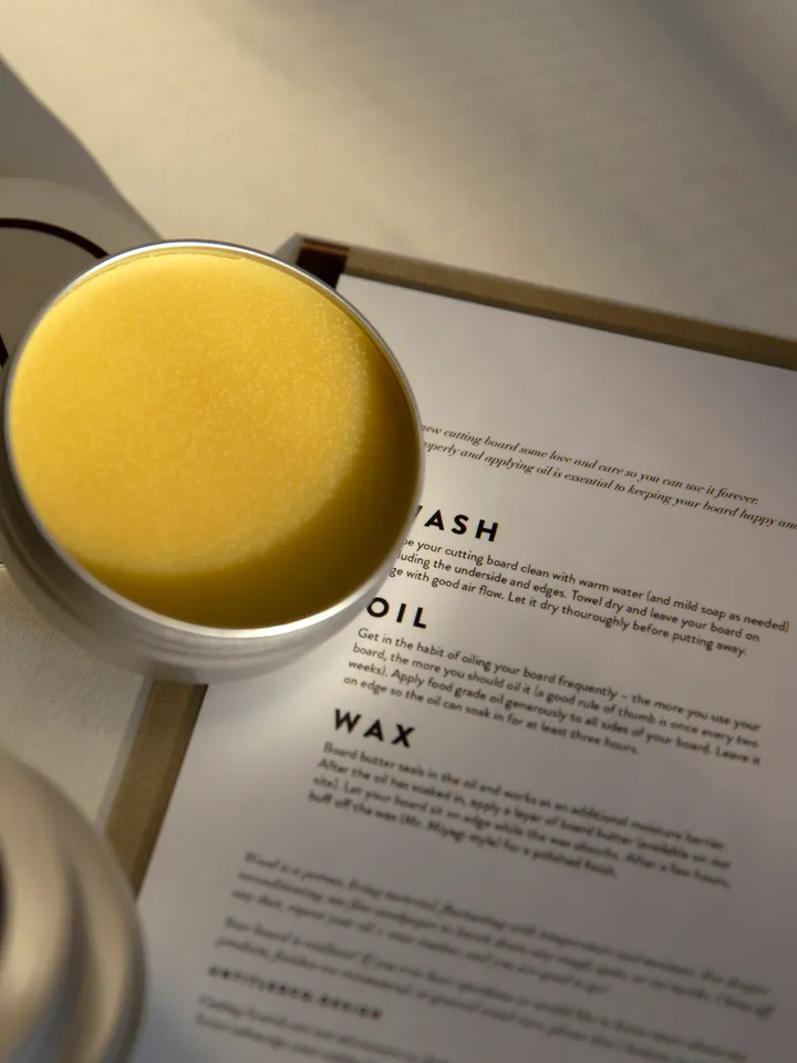 Cutting Board Conditioning Wax with Care Card Instructions
