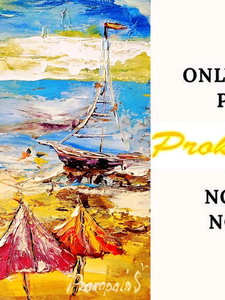 Italy Painting Cinque Terre City Original Art Italian View Impasto Oil Artwork Travel Gifts  by ArtProkopaloSv