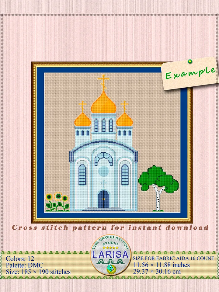 Orthodox Church Cross Stitch Pattern | Eastern Orthodox Church