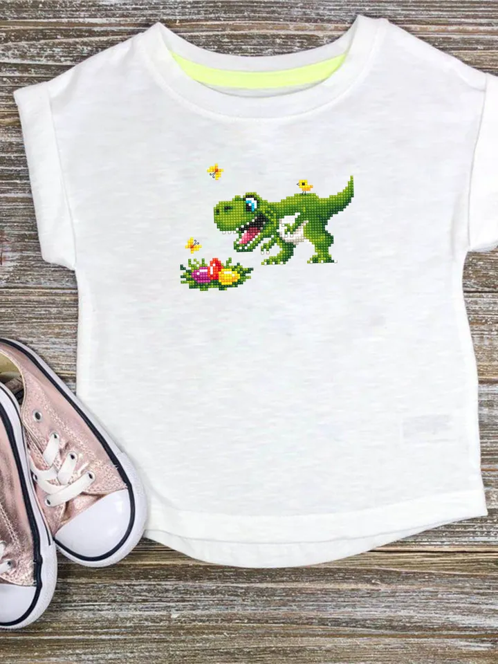 Funny dinosaur easter cross stitch pattern PDF download, Set of 2 small dinosaur cross stitch chart, Cute dino pattern digital PDF #T29