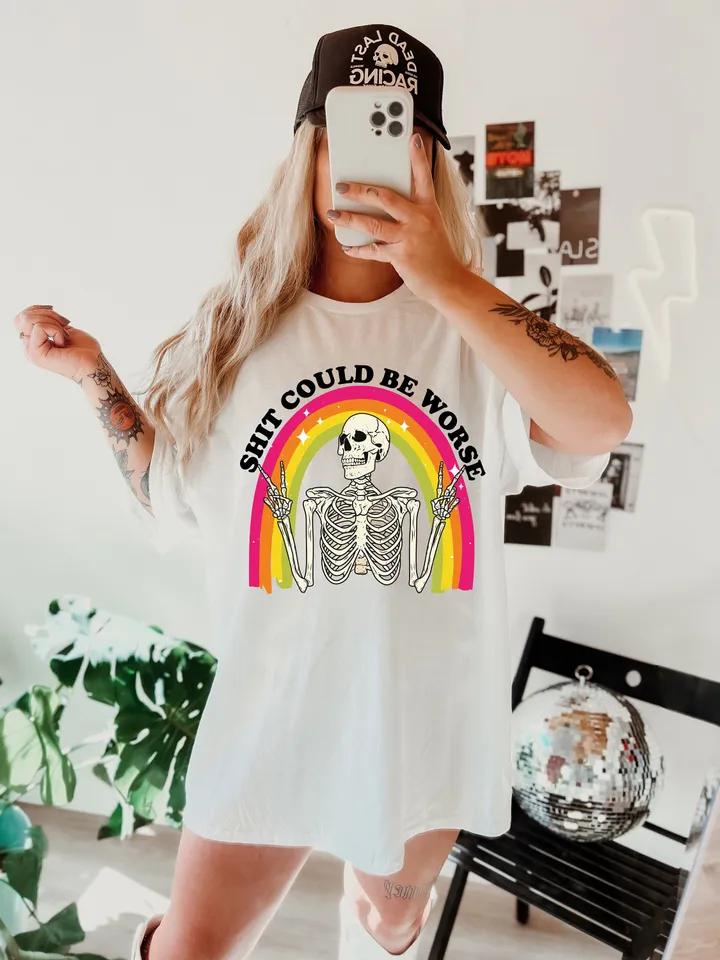 Shit Could Be Worse PNG | Trending PNG | Funny PNG | Funny Mental Health Design | Anxiety Funny Design | Sublimation