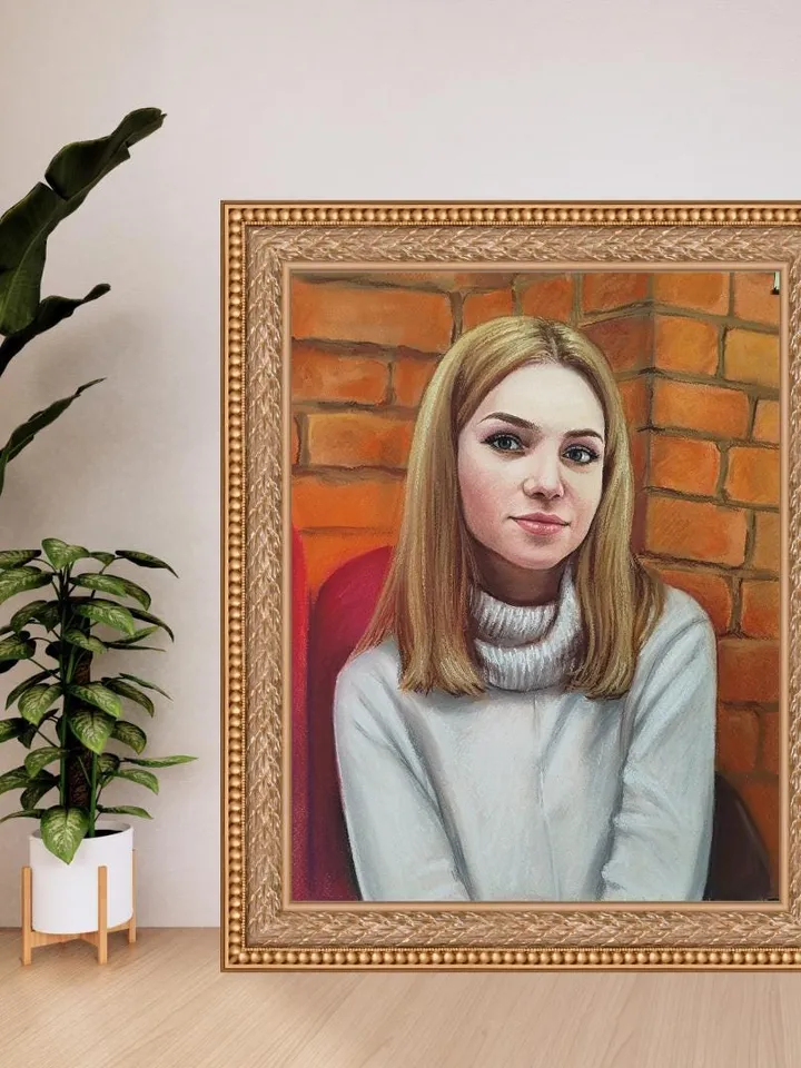 Custom pastel portrait | Hand painted Pastel Portrait From Photo | Hand drawn portrait from photo | Pastel portrait of a girl, woman, mother