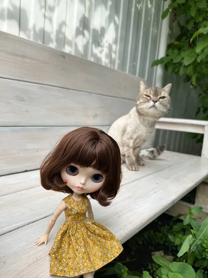 Tiny Charmer dress pattern for Licca and Blythe dolls.