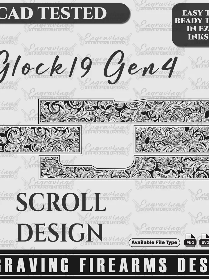 Engraving Firearms Design Glock 19 Gen4 Scroll Design