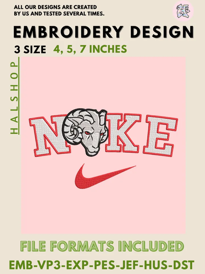 Fordham Rams Embroidery Designs, NCAA Logo Machine Embroidery Files, College Team Embroidery Patterns