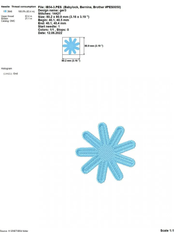 Free Standling Lace Сhrysanthemum Flower FSL Embroidery pattern Crochet motif 3D floral digital embroidery pattern