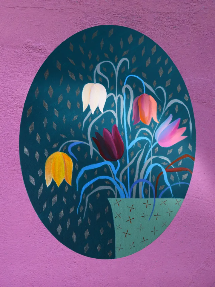 Still life Flowers Original acrylic painting