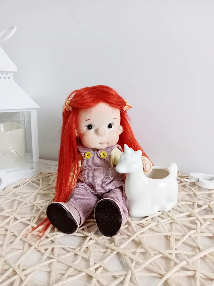 Handmade Textile Doll Art Doll Waldorf Doll Inspiration Birthday Gift for Girl