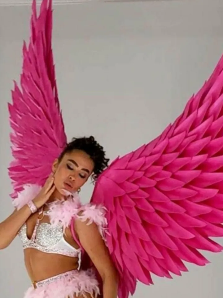 Angel Wings costume, Wings cosplay, Pink sexy wing, Christmas angel, Adult Angelic wings, Dance Show costume, Nightclub