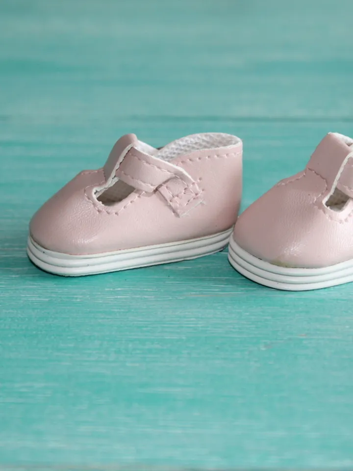 wellie wisher shoes - Brown sandals with a strap for Wellie Whisher, Paola Reina - 5cm doll shoes