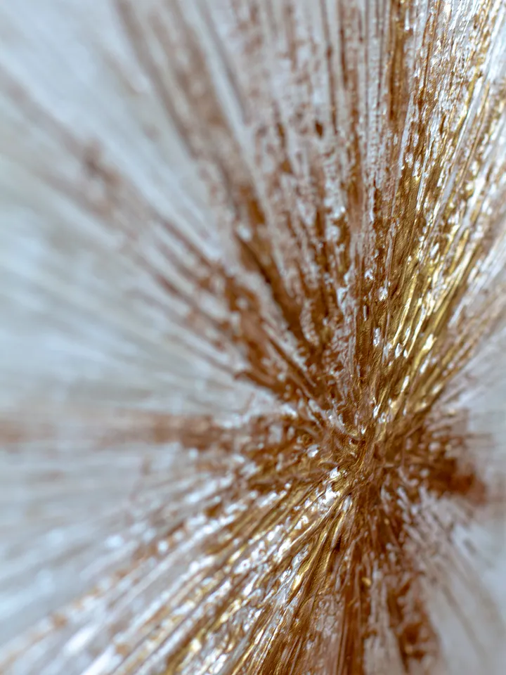 Star Light wall art | Modern Abstract Christmas Painting | 3D Gold Effect Acrylic Art on Canvas 70x50 cm | Handmade Artwork