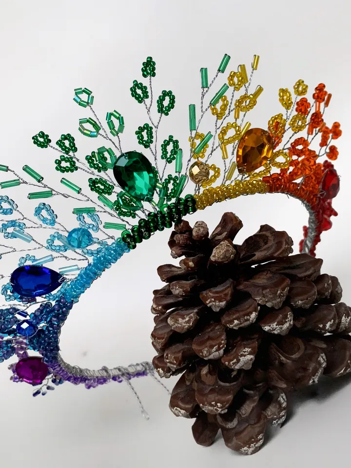 Rainbow crown, Rainbow headpiece, LGBT crown, LGBTQ accessories, Rainbow tiara, Rainbow accessories, Pride jewelry, Pride accessories, Pride crown, Rainbow diadem, lgbt jewelry, lgbt headband, rainbow headband, lgbt wedding, Rainbow wedding
