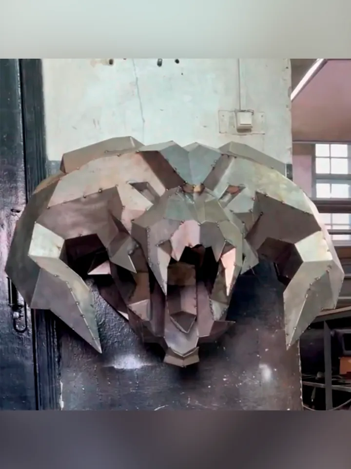 Welding Project Plans Drawings Balrog Head (DXF, PDF)
