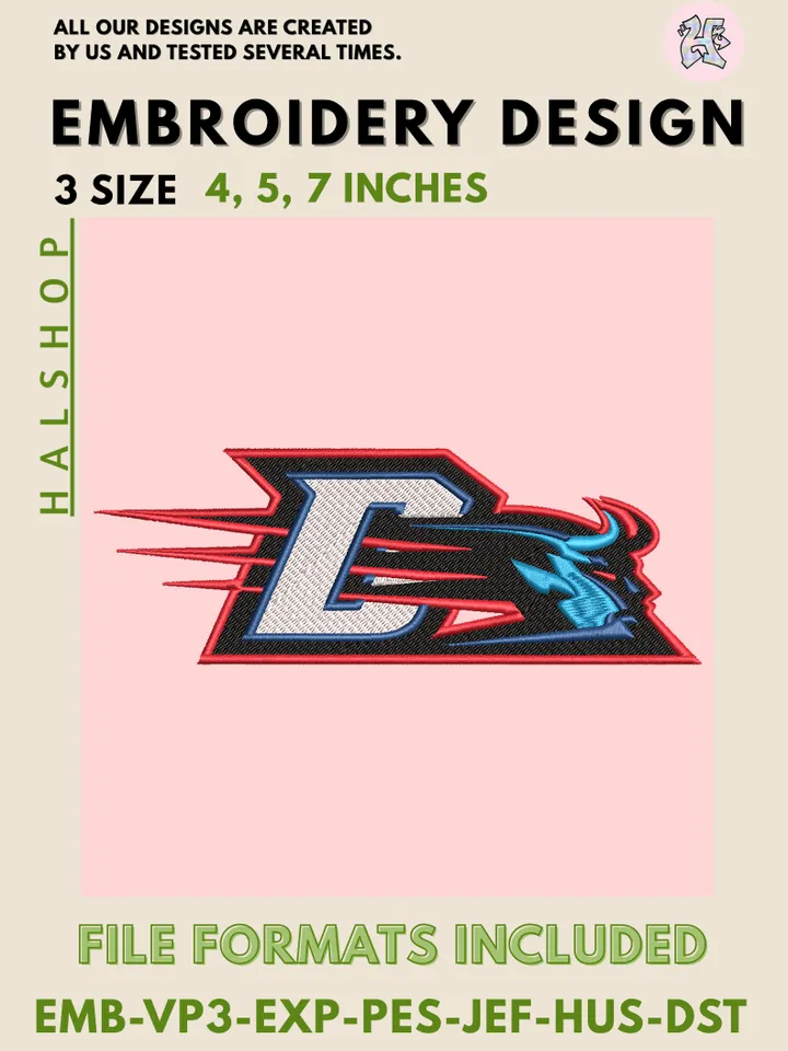 NCAA DePaul Blue Demons Embroidery Design – College Sports Team Digital File 😈🎓