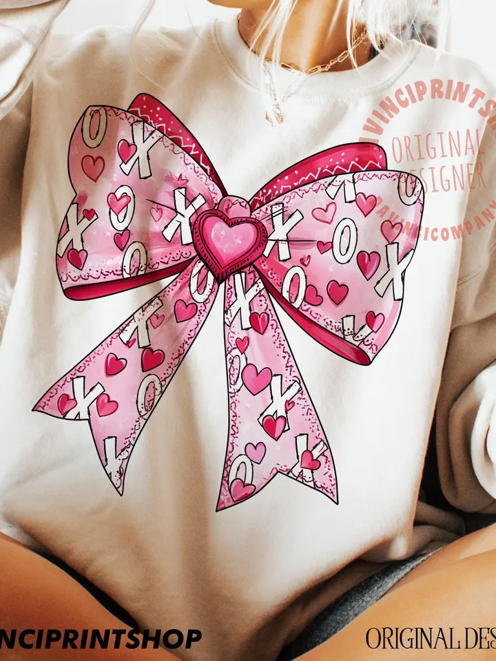 XOXO Valentine Coquette Bow, XOXO png, Valentines day png, Valentine coquette png, Heart png, Love png, Coquette bow png, Valentine bow png