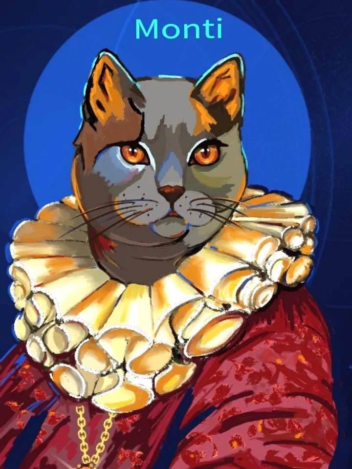 Royal Pet Portrait, Custom cat portrait, Digital Download, Cartoon portrait