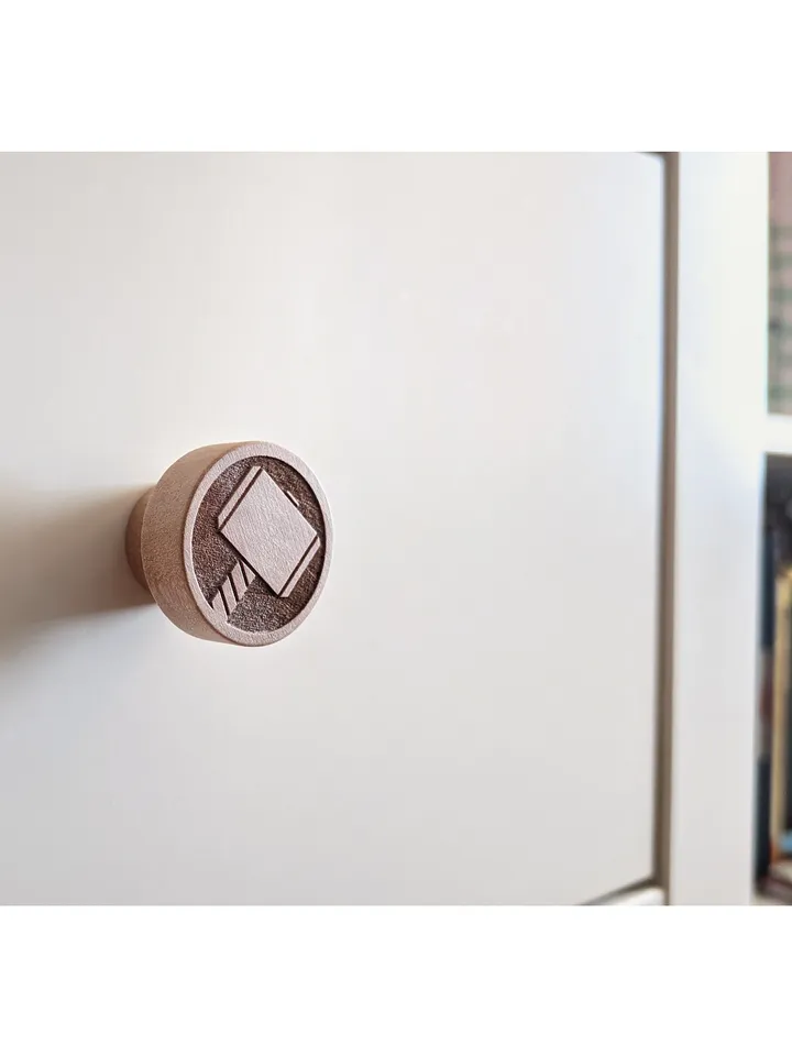 Wooden furniture knobs Marvel superhero Сhildren's room