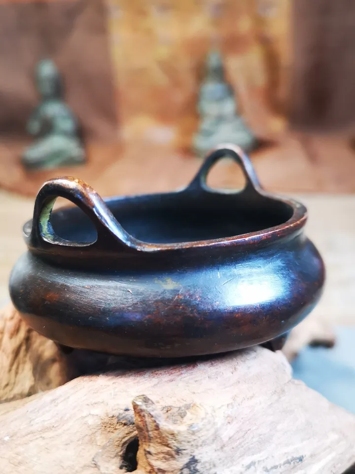 Gandhanra Vintage Chinese Censer,Amphora Incense Burner,for Incense and Offering