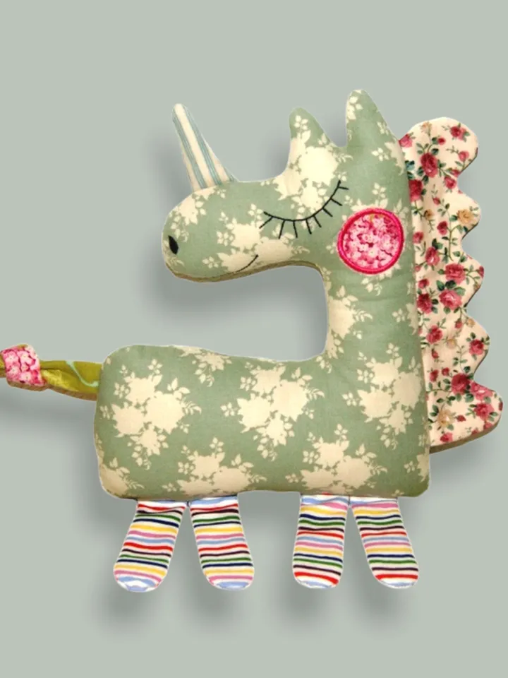 Unicorn Baby Comforter Toy Machine Embroidery Designs in the hoop project digital embroidery pattern Machine embroidery pattern for babies