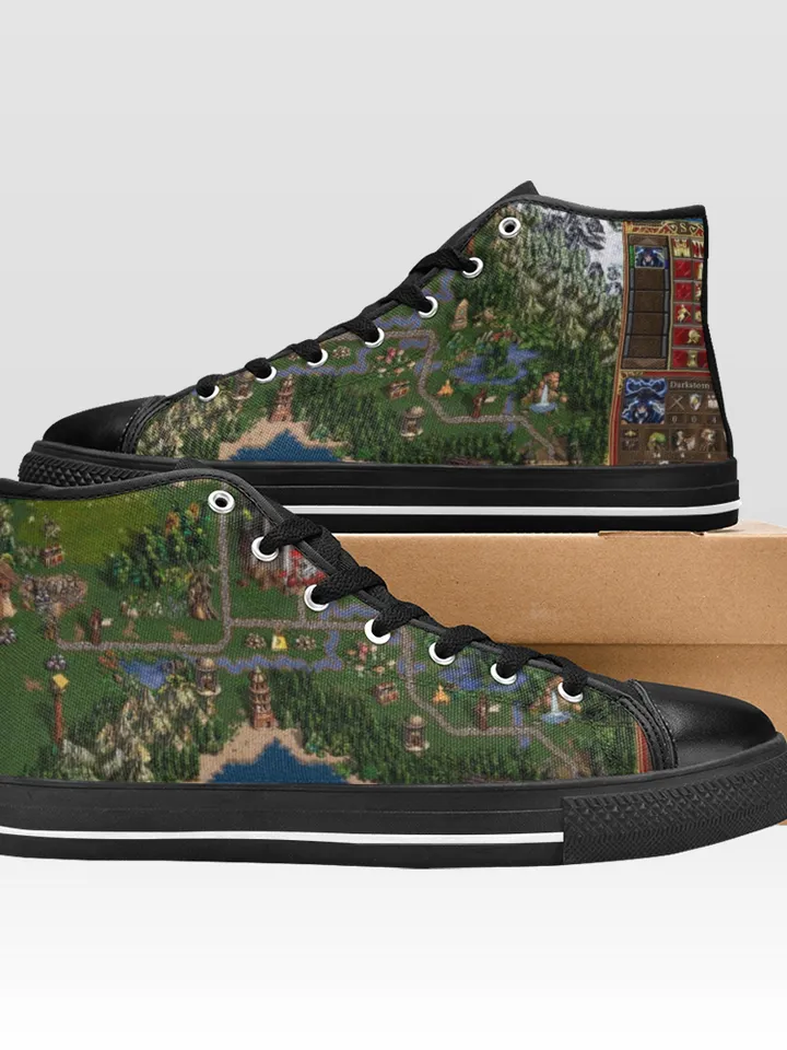 Heroes of Might and Magic 3 Shoes, High-Top Sneakers, Handmade Footwear