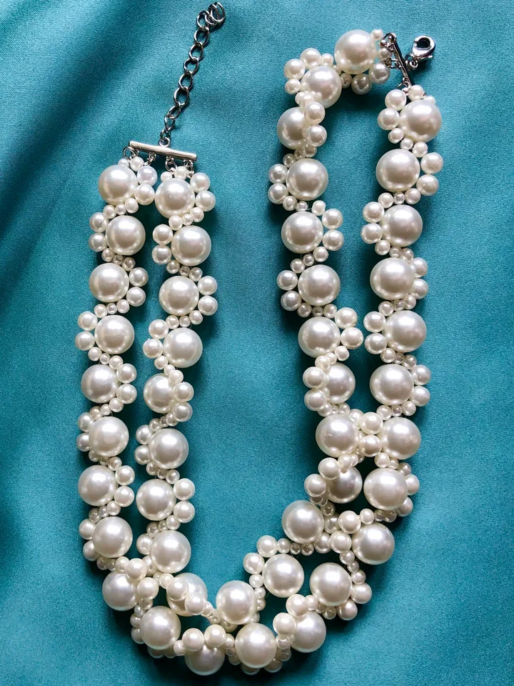 Double Majorca Pearl Necklace