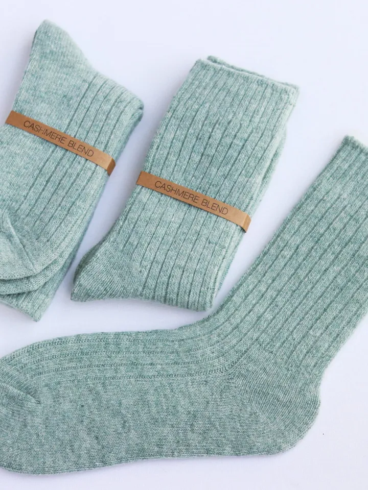 Wool Socks Women soft cozy hiking boot winter leg warmers, Girls ankle socks for school