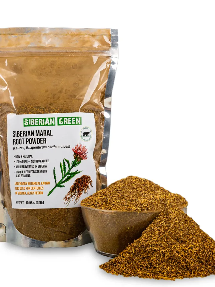 Leuzea Root Tea Loose Powder 300g (10.58oz) Wild Harvested Maral Rhaponticum carthamoides from Altai