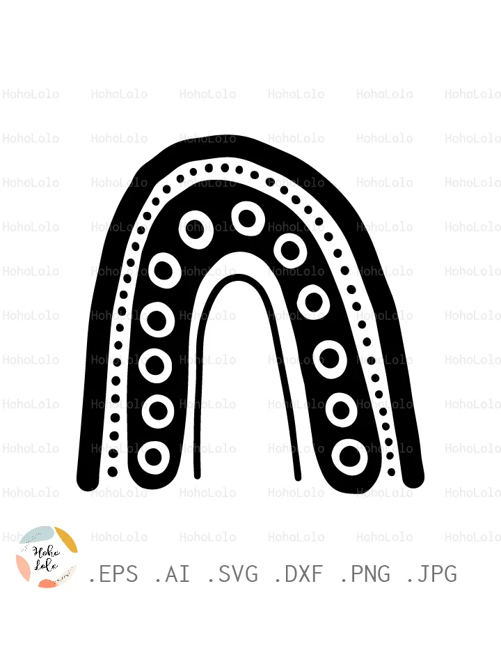 Rainbow Svg, Scandinavian Rainbow, Rainbow Boho, Rainbow Clipart Png, Rainbow Stencil, Rainbow Templates Dxf, Rainbow Silhouette