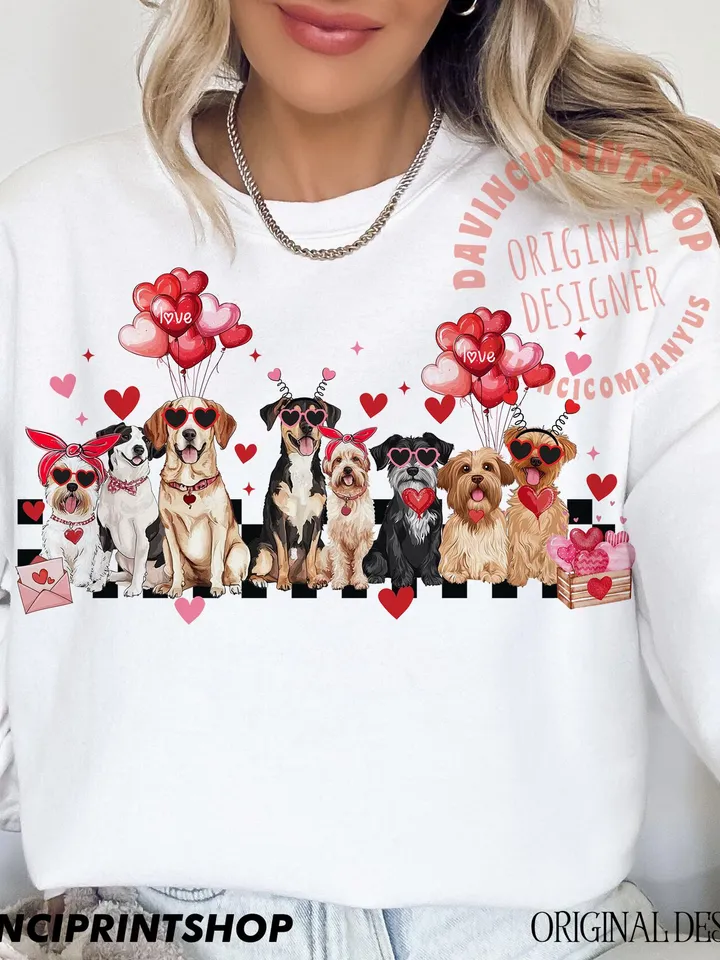 Valentines Day Dogs Png, Cute Valentines Day Png, Love Png, Dog Lover Png, Dog Valentines Png, Dogs Png, Valentines Day Shirt Png, Dog lover